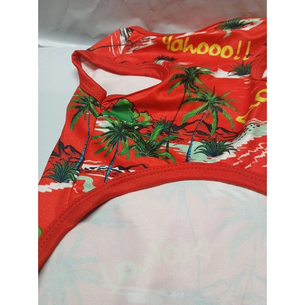 Dog Shirt Size M Red Boat Aloha